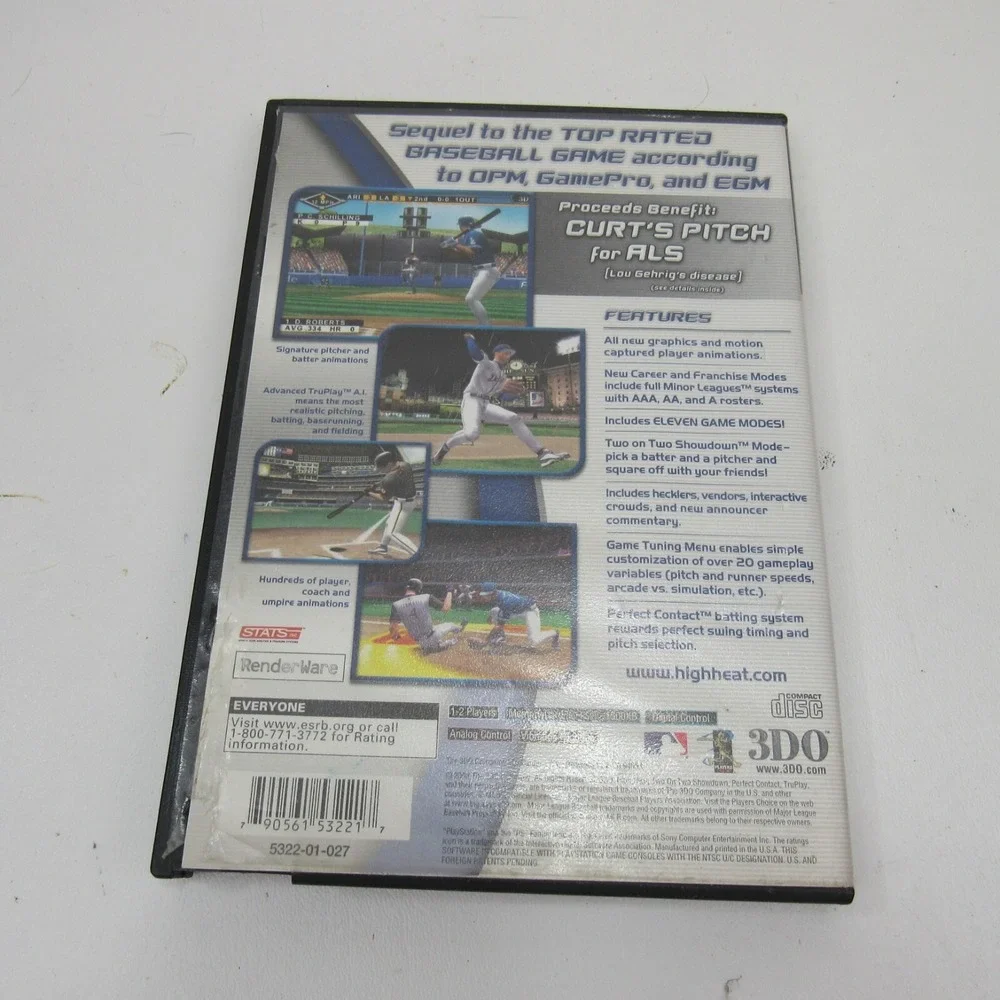 High Heat Major League Baseball 2003 Playstation‎ 2 PS2